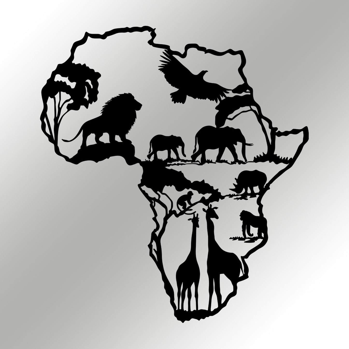 Metalna zidna dekoracija African 2