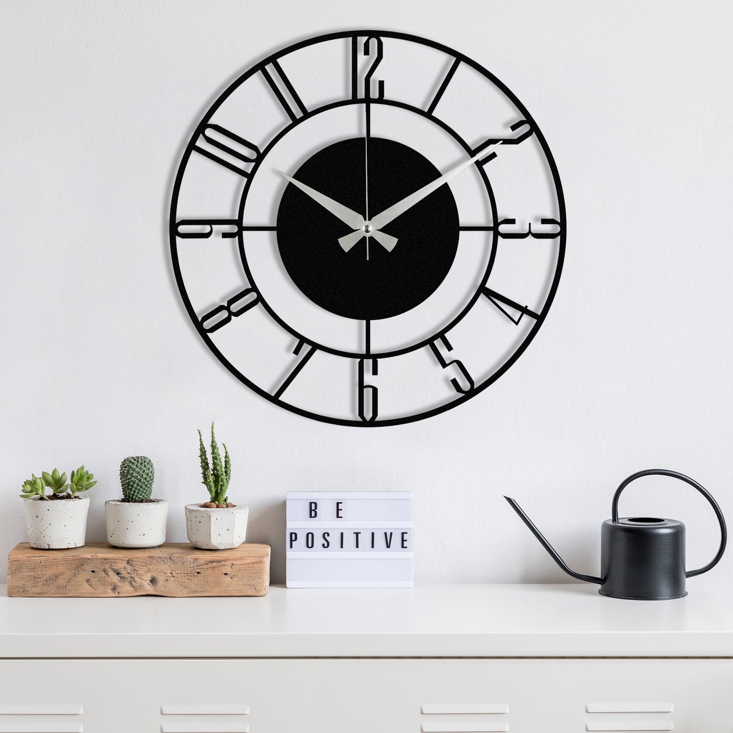 Sat metalni zidni dekorativni, Enzoclock - S011