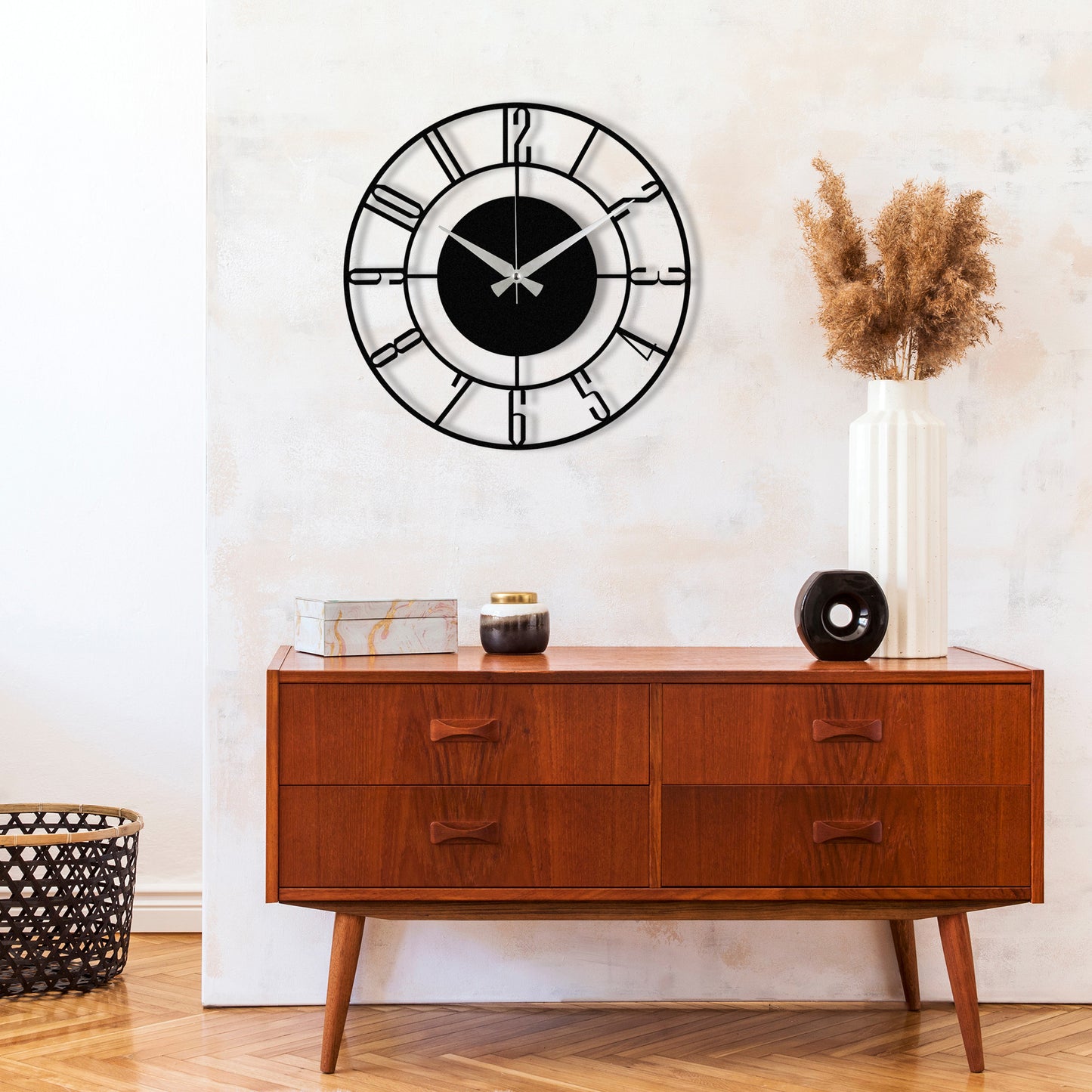 Sat metalni zidni dekorativni, Enzoclock - S011
