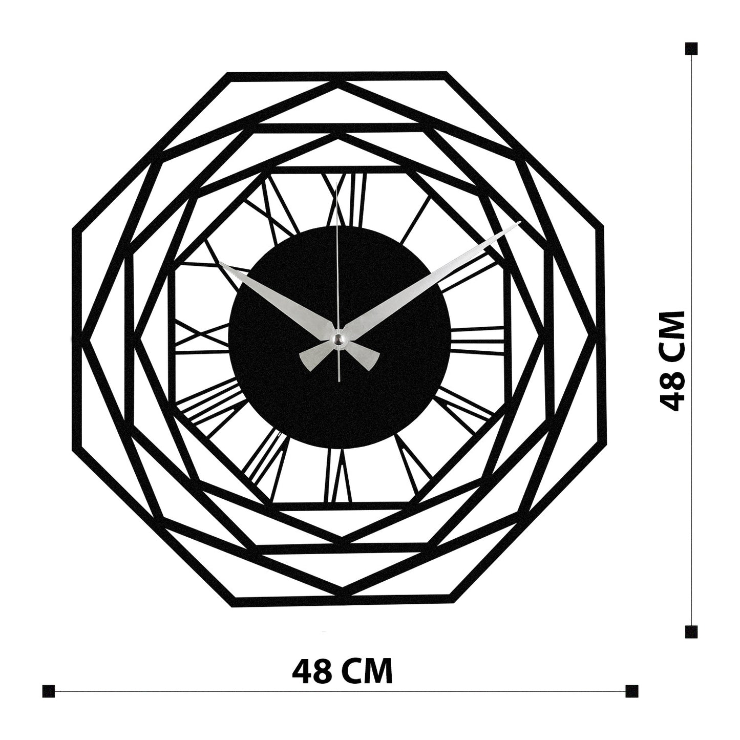 Ukrasni metalni zidni sat Enzoclock - S012