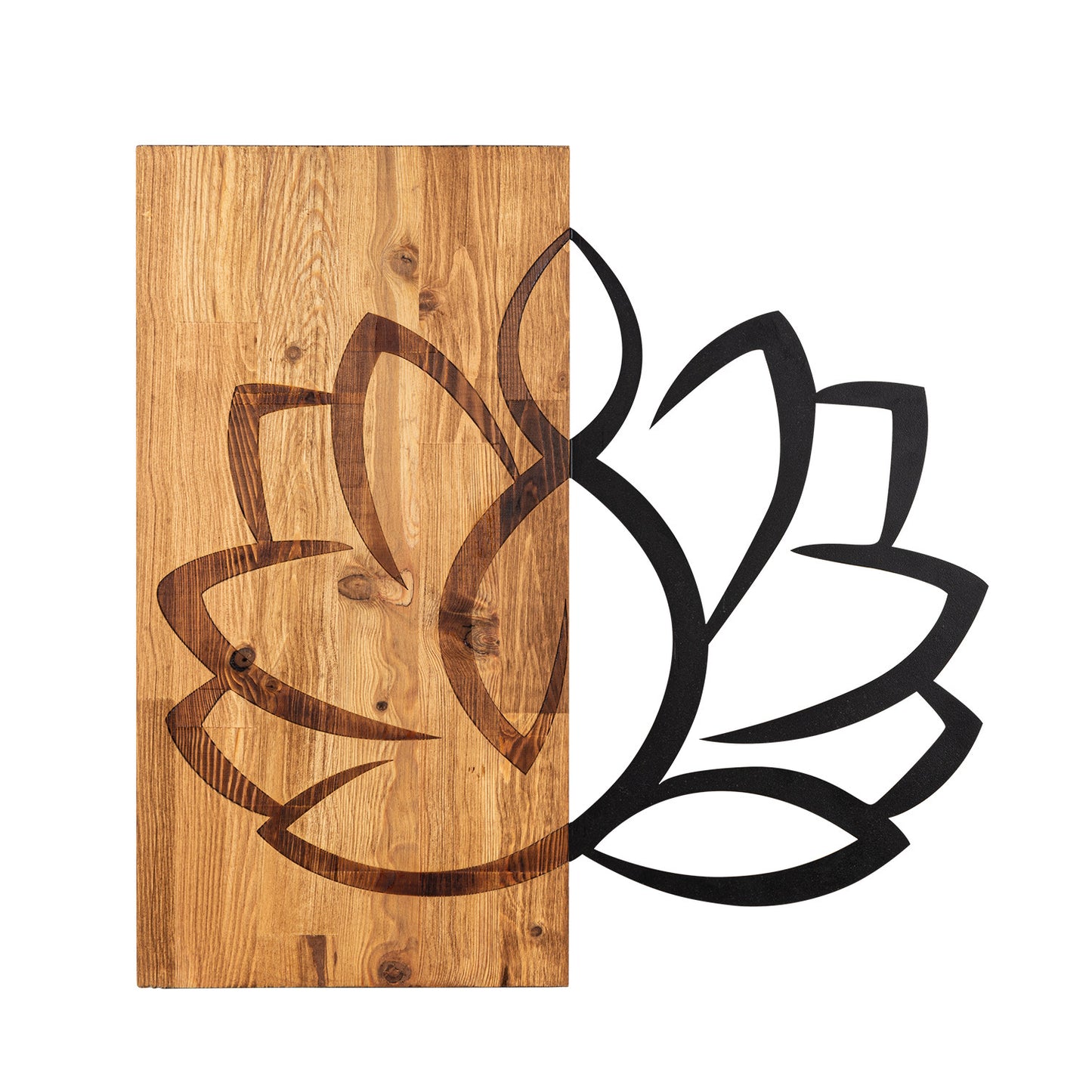 Zidna dekoracija drvena, Lotus