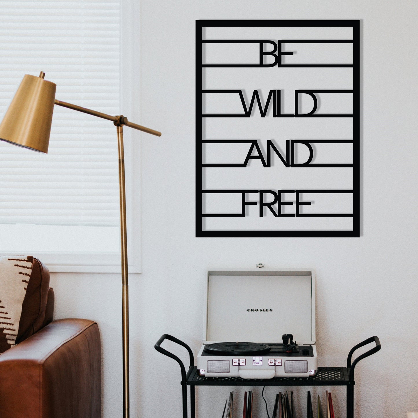 Metalna zidna dekoracija Be Wild And Free