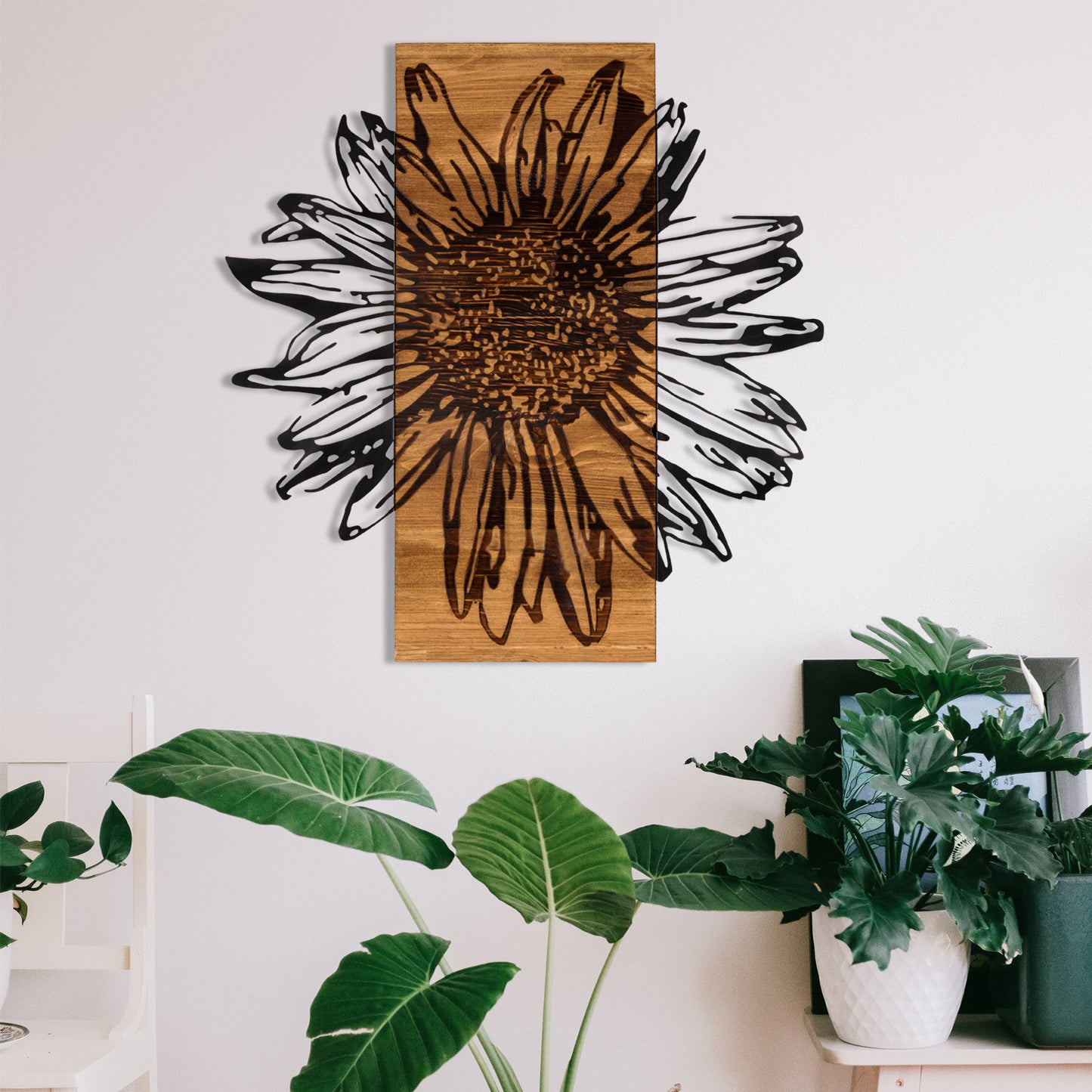 Zidna dekoracija drvena, Daisy