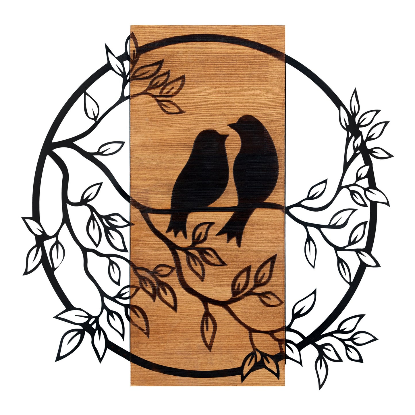 Zidna dekoracija drvena, Birds In Love 1