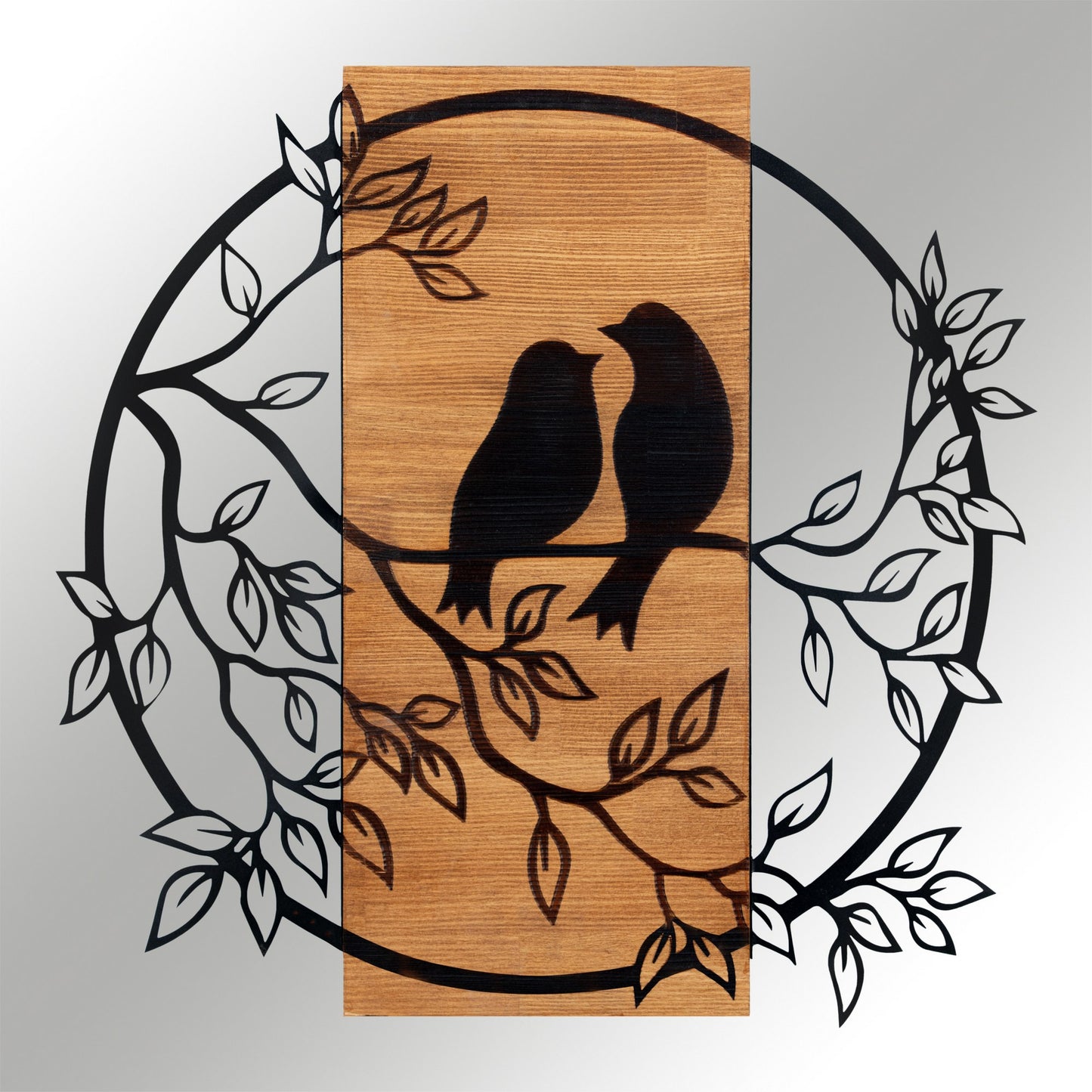 Zidna dekoracija drvena, Birds In Love 1