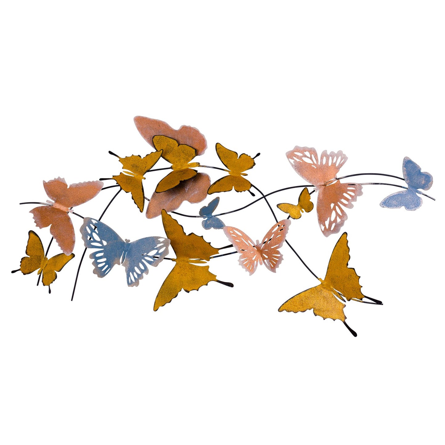 Metalna zidna dekoracija Butterflies