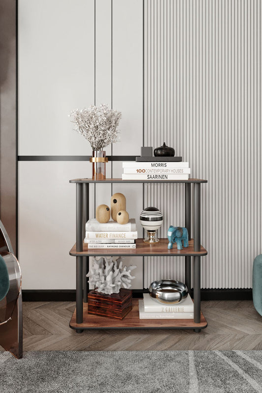 Polica za knjige Bookcase 3 pravokutna - orah