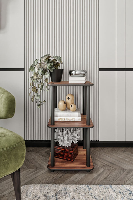 Polica za knjige Bookcase 3 razine Square - Orah