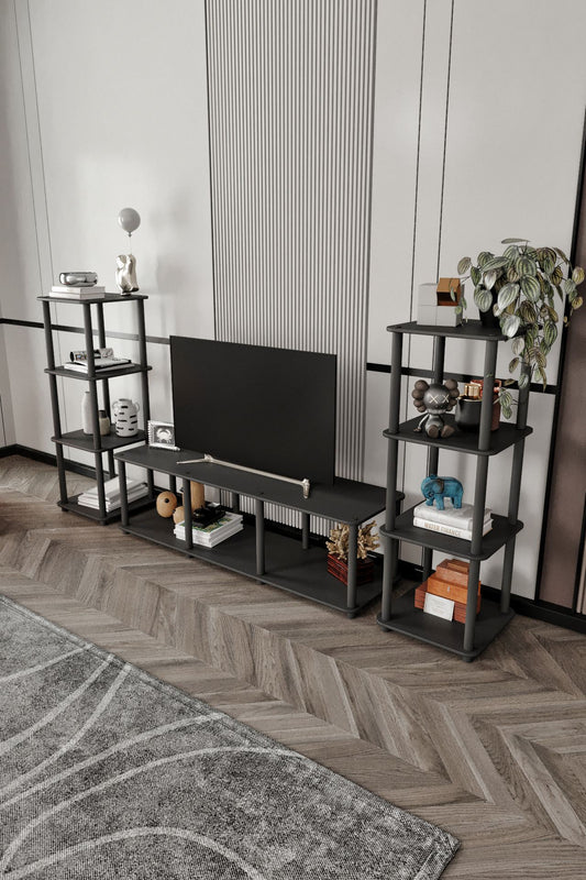 TV komoda niska Grand - crni