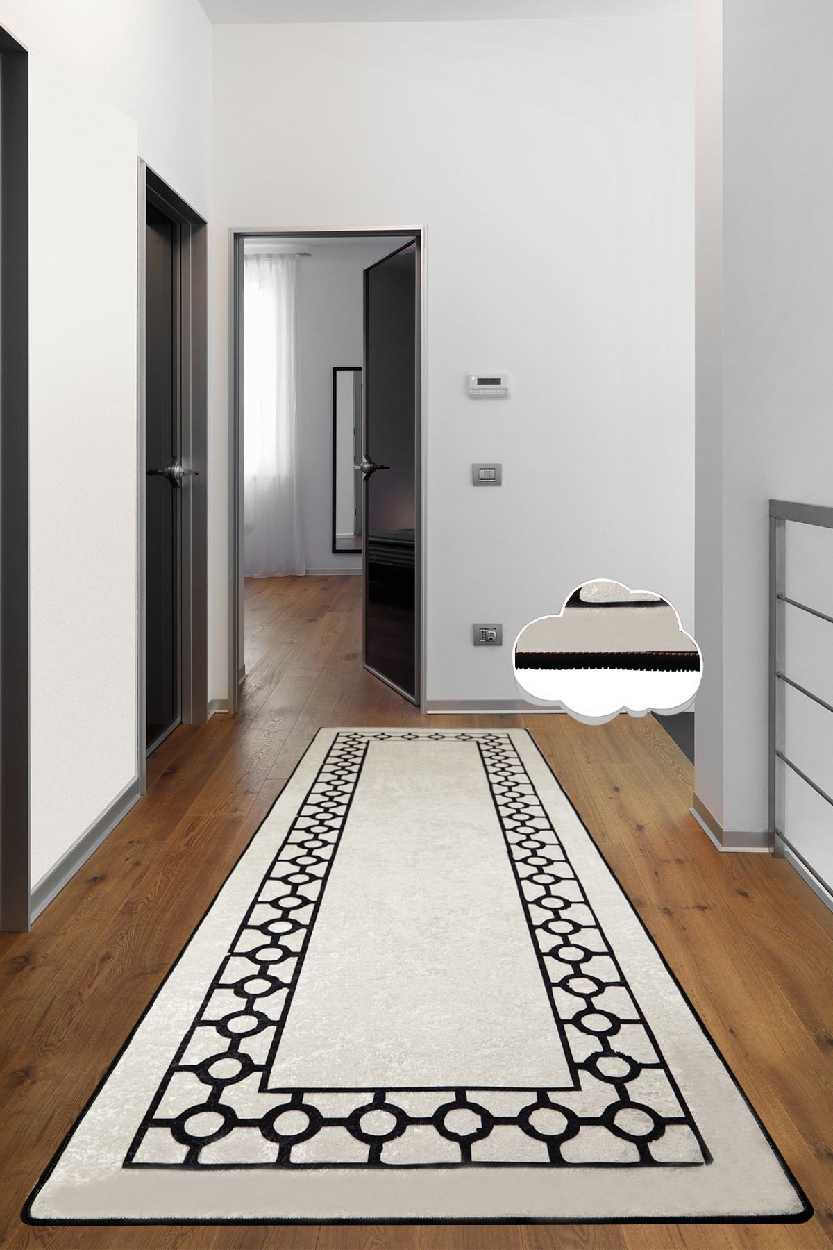 Tepih FRAME, dimenzije: 80*300 cm, Bague Ecru 80X300