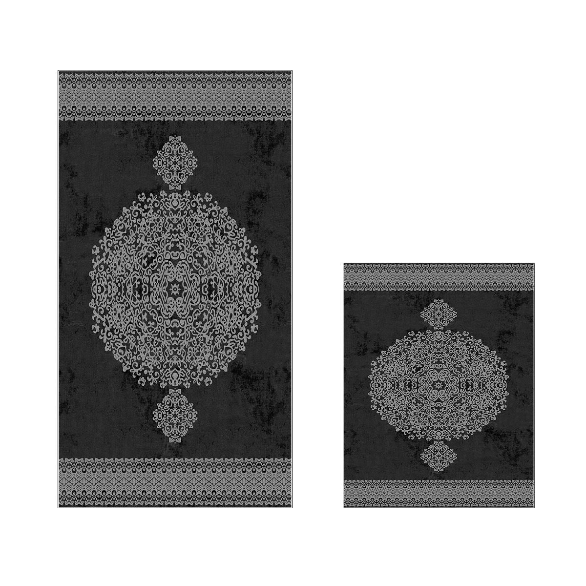Kupaonski tepisi u setu (2 komada), 510602 - Black