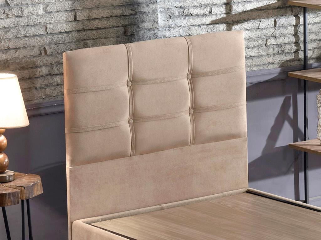 Osnova i uzglavlje kreveta za jednu osobu, Svijetlo smeđa, Polo - Light Brown (100 x 200)