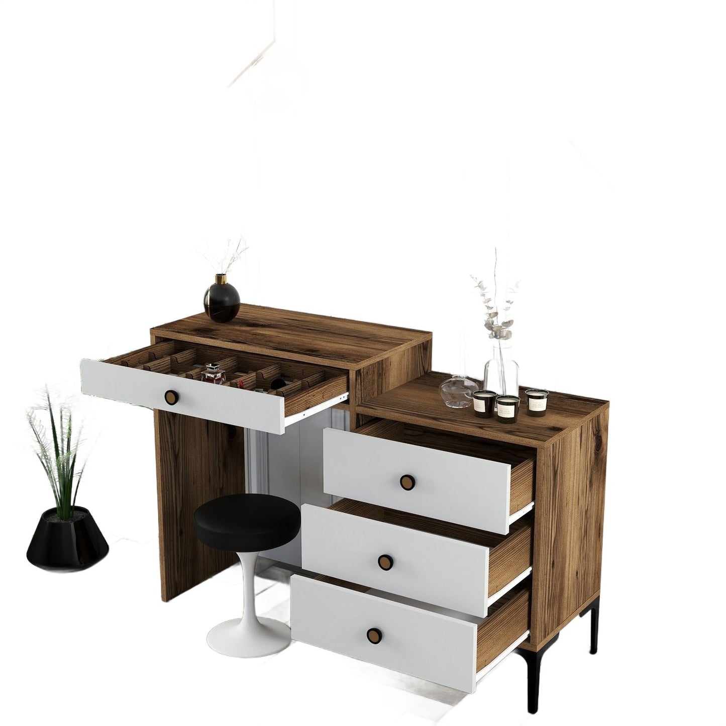 Stol, Lizbon 551 - Walnut, White