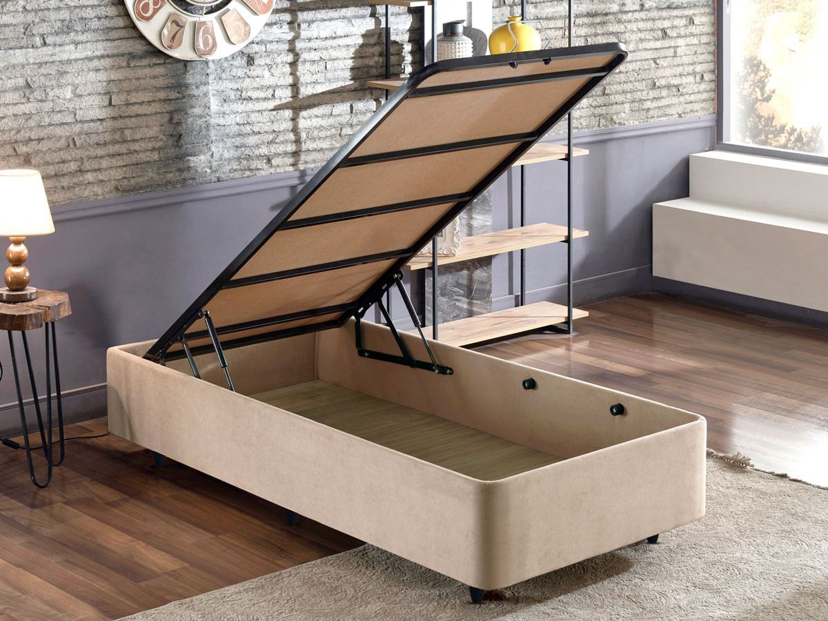 Podnožje za jedan krevet, Svijetlo smeđa, Ela Single - Light Brown (90 x 190)