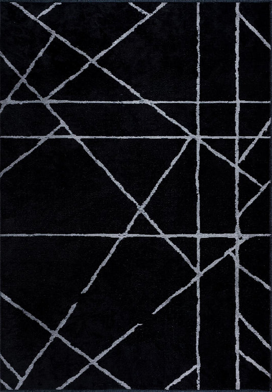 Tepih GRID BLACK, 240 x 340 cm