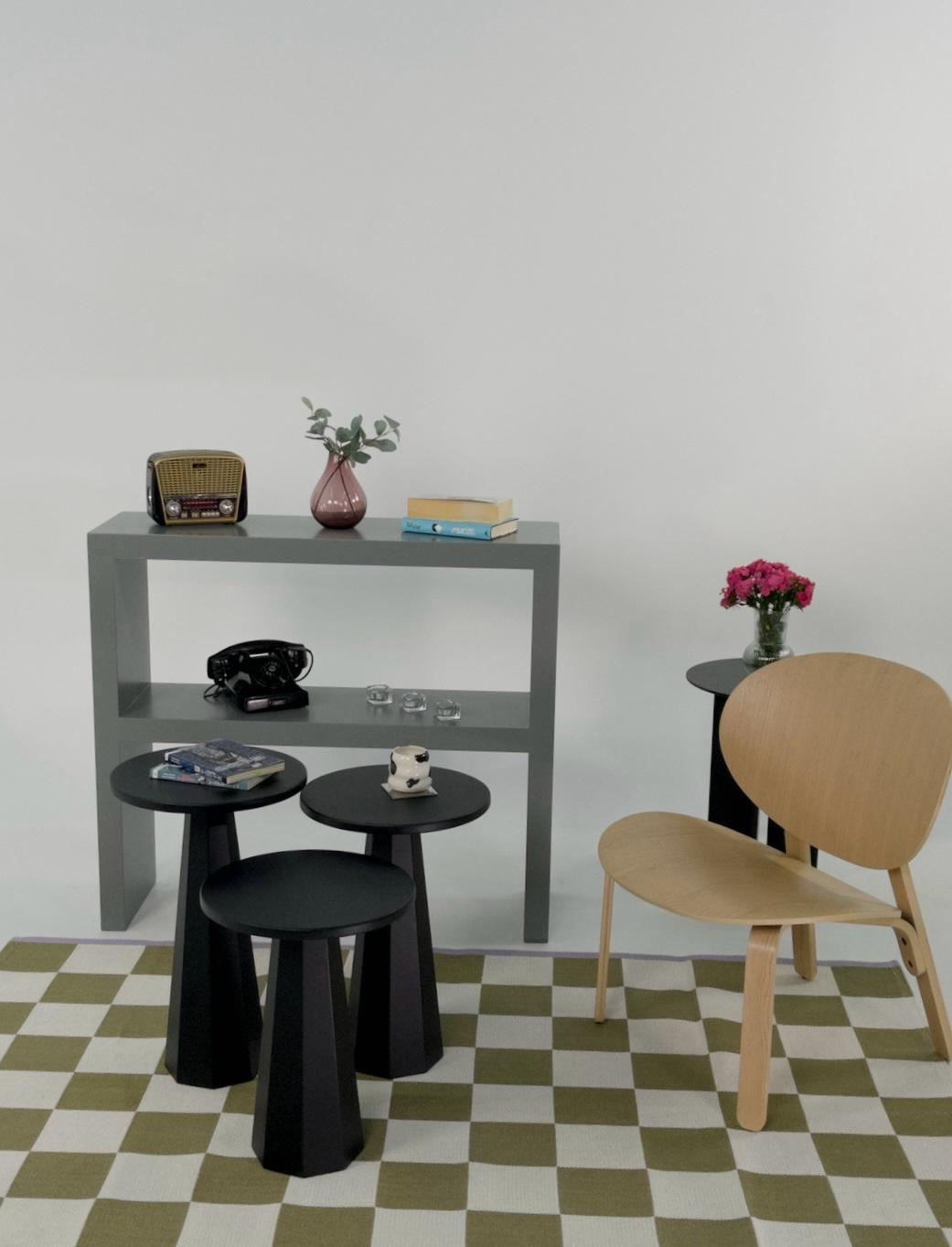 Set stolića 520, crni