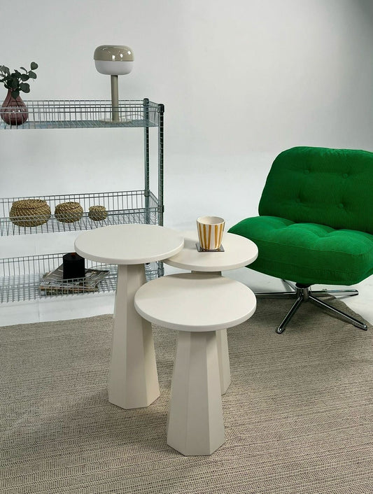 Set stolića 537, krem