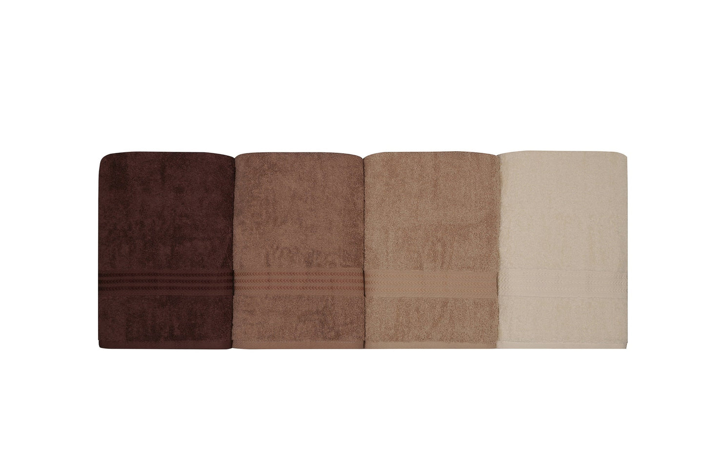 Ručnik  Rainbow smeđi set 4 komada u poklon kutiji , Rainbow - Brown