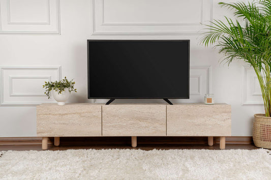 TV komoda niska Alvin - travertin