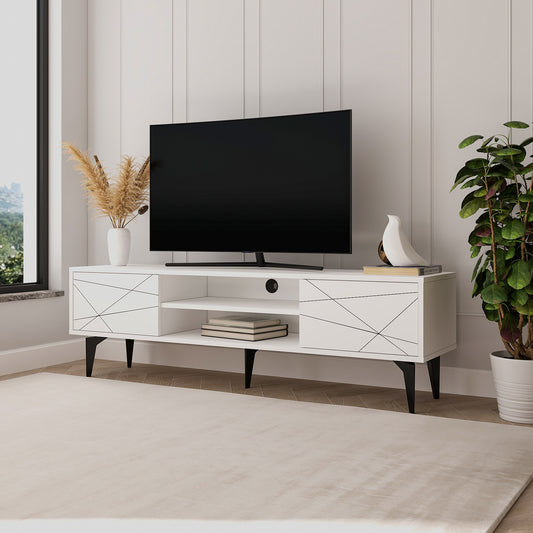 TV komoda niska Brendon - bijeli