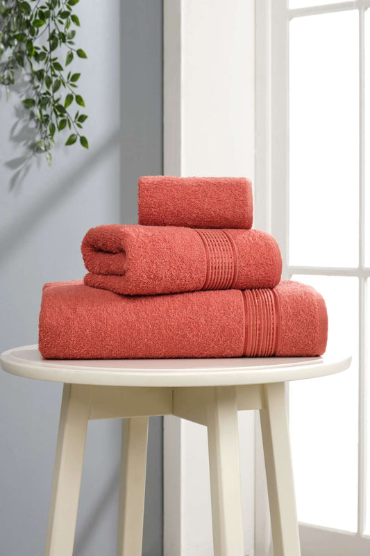 Set ručnika (3 komada) Ezgi - Tile Red