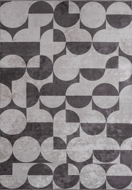 Tepih CIRCLE CHARCOAL, 200 x 250 cm