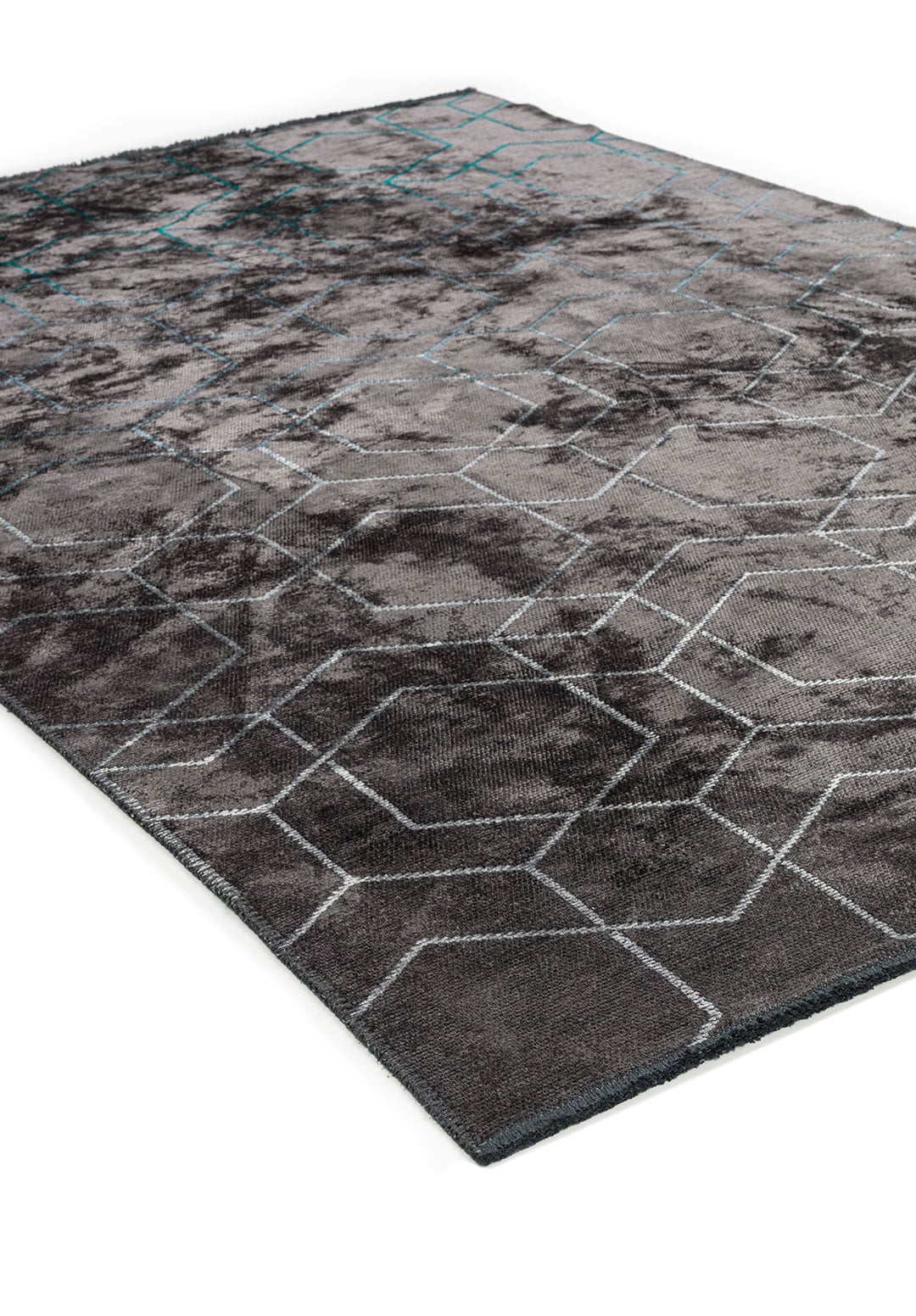 Tepih HONEYCOMB DARK TURQUOISE, 240 x 340 cm