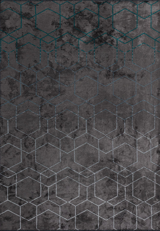 Tepih HONEYCOMB DARK TURQUOISE, 200 x 250 cm