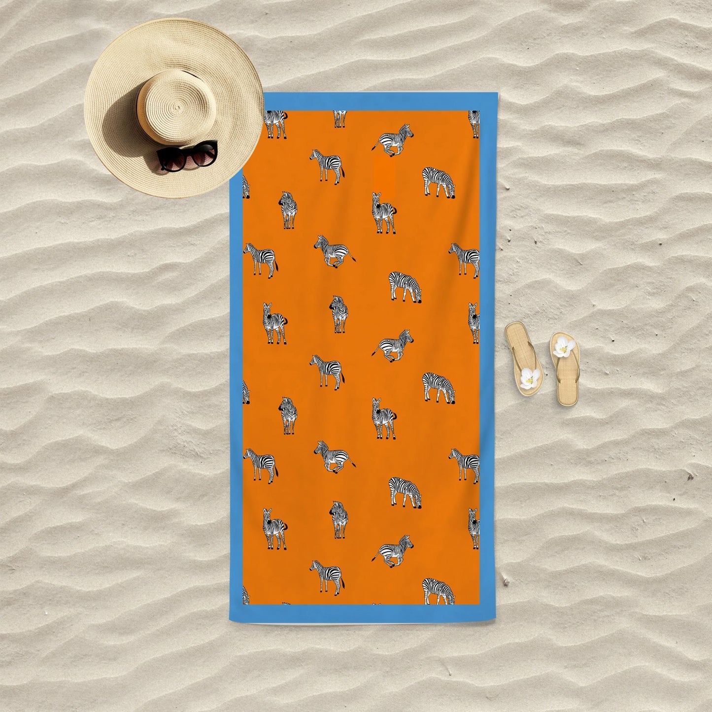 Ručnik za plažu Zebra - narančasta