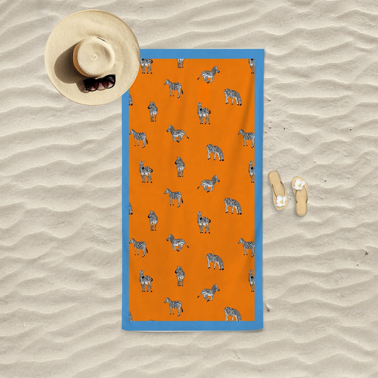Ručnik za plažu Zebra - narančasta
