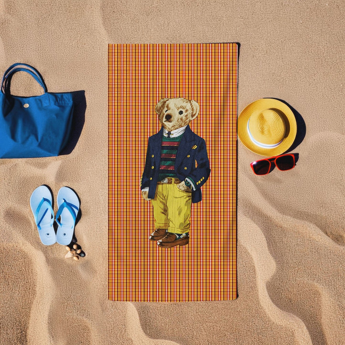 Ručnik za plažu Teddy Bear - narančasti