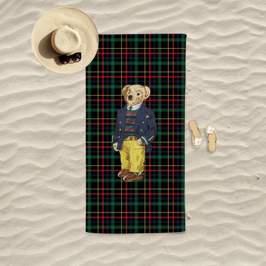 Ručnik za plažu Teddy Bear - crni