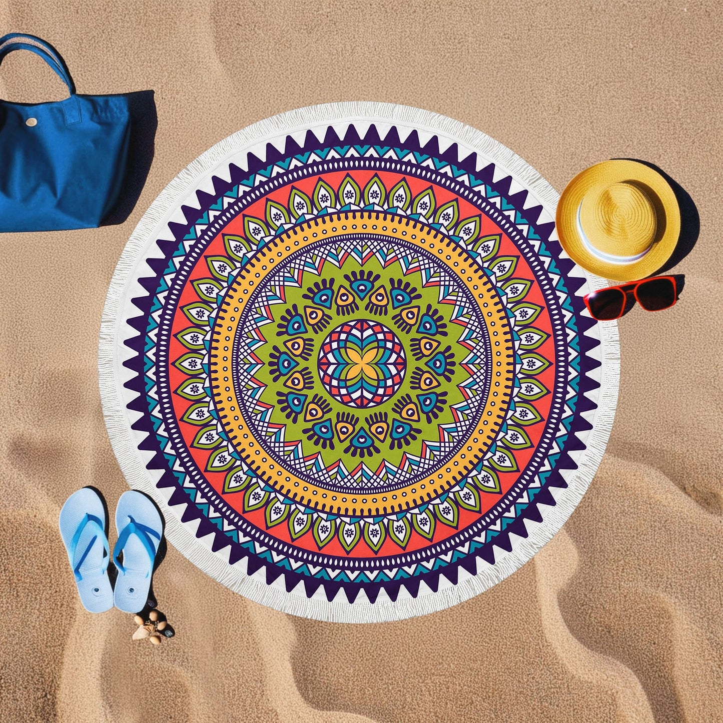 Ručnik za plažu Renkli Mandala