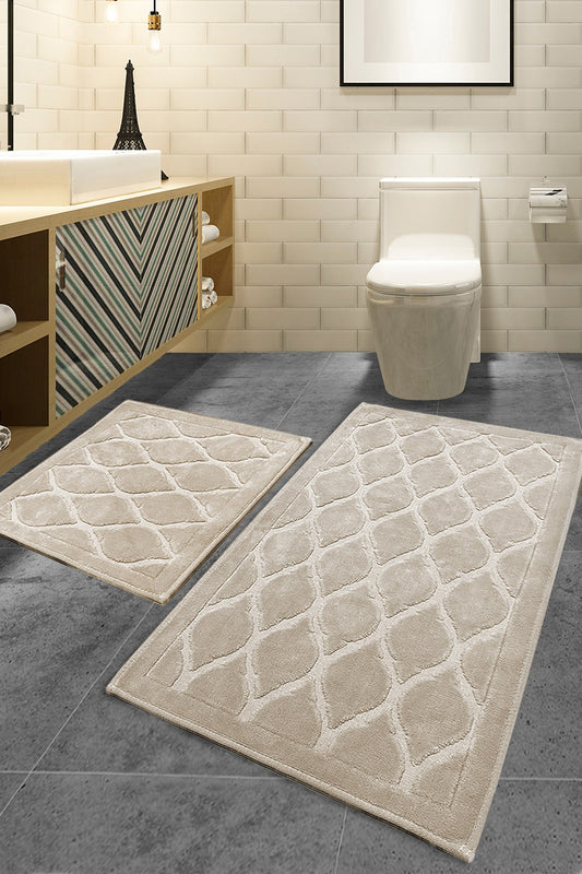 Kupaonski tepisi u setu (2 komada), Dante - Beige