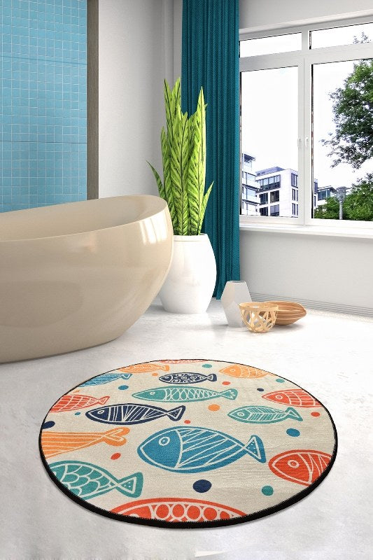 Kupaonski tepih, Fish DJT - Colourful (100)
