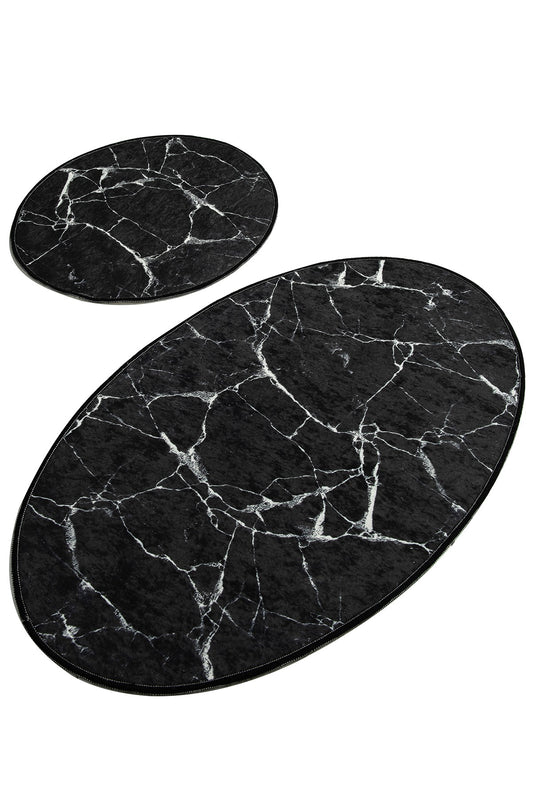 Kupaonski set  tepiha MARBLE crni 2 komada, Marble DJT