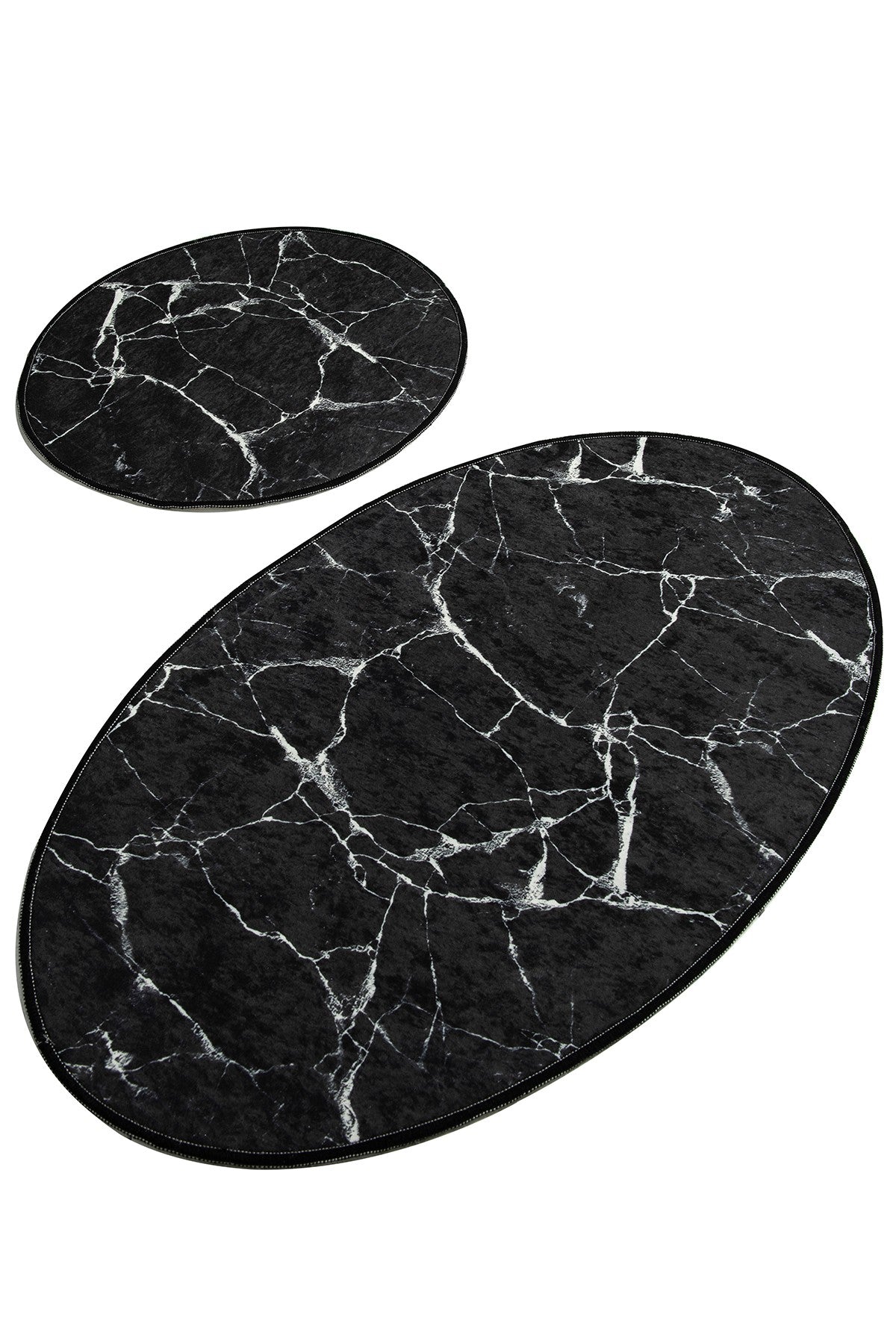 Kupaonski set  tepiha MARBLE crni 2 komada, Marble DJT