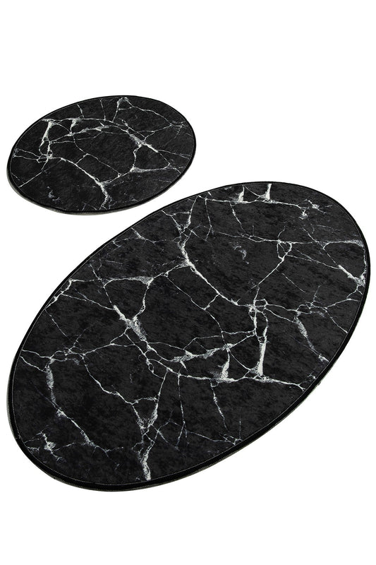Kupaonski set  tepiha MARBLE crni 2 komada, Marble DJT