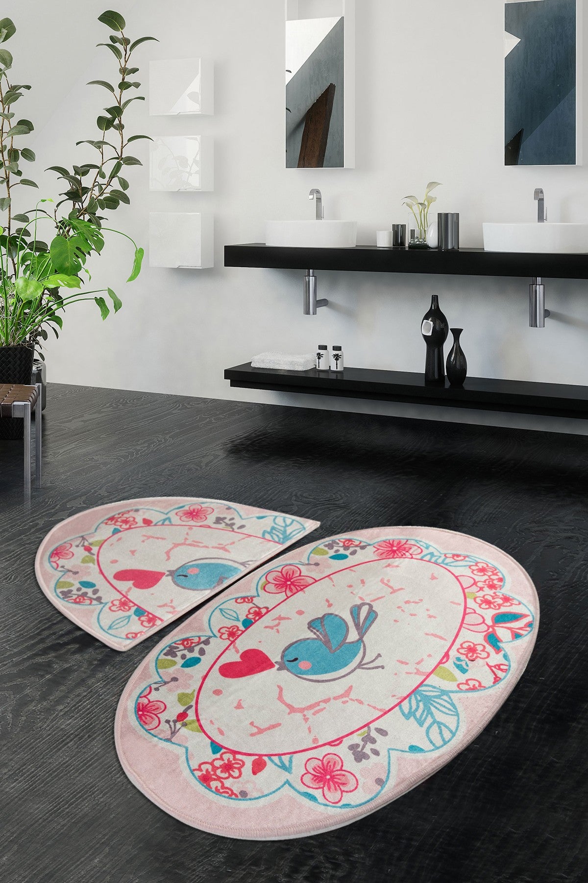 Set kupaonskih prostirki (2 komada) Bemol Oval