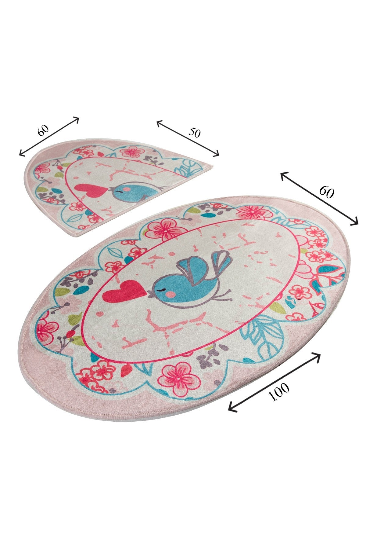 Set kupaonskih prostirki (2 komada) Bemol Oval