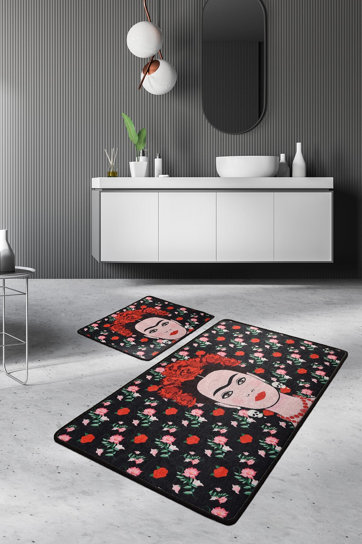 Kupaonski tepisi u setu (2 komada), Frida - Black