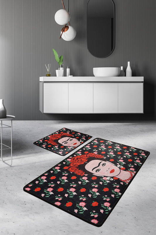 Kupaonski tepisi u setu (2 komada), Frida - Black