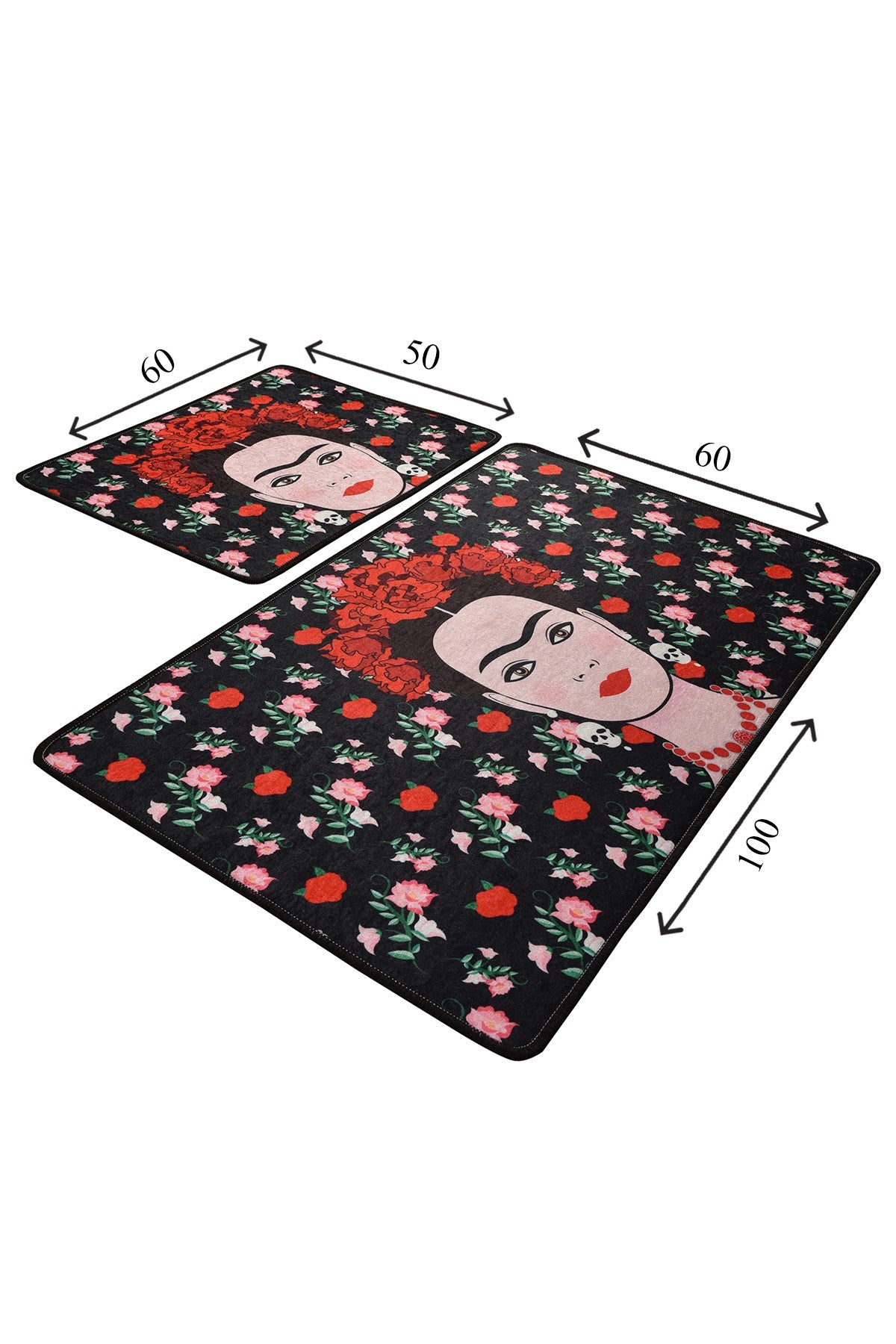 Kupaonski tepisi u setu (2 komada), Frida - Black