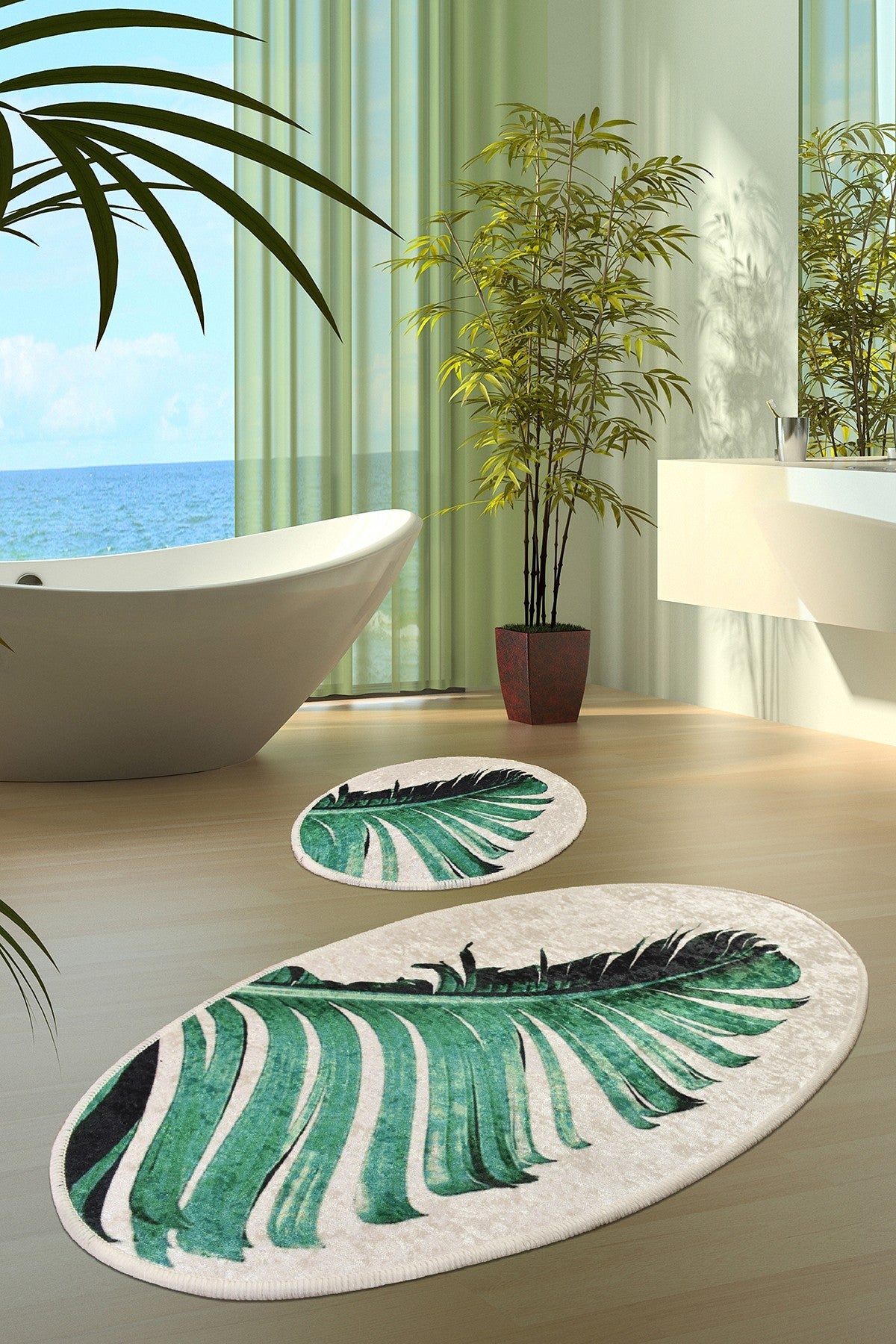 Kupaonski set  tepiha GREEN 2 komada, Floret