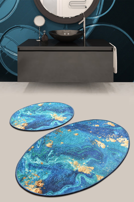 Kupaonski tepisi u setu (2 komada), Marbling
