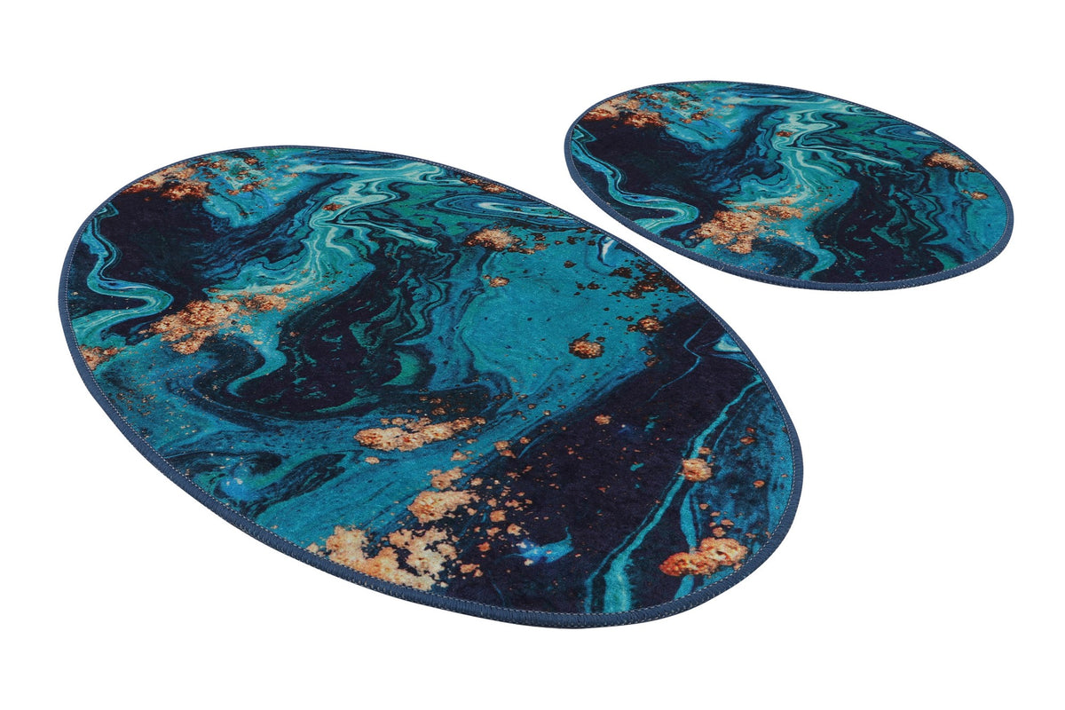 Kupaonski tepisi u setu (2 komada), Marbling