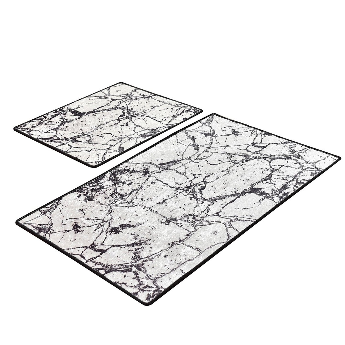 Kupaonski set  tepiha MARBLE bijeli 2 komada, Marble - White
