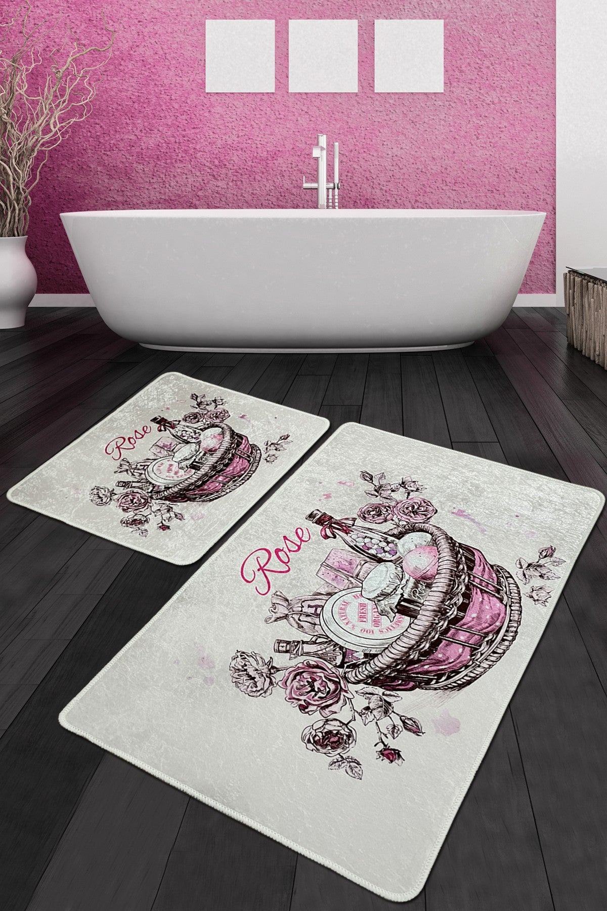 Set kupaonskih prostirki (2 komada) Rose Basket Djt