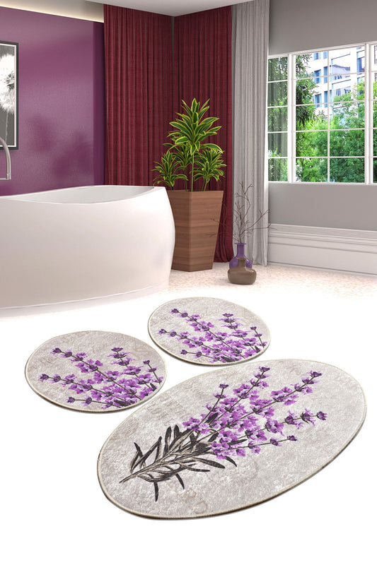 Kupaonski tepisi u setu (3 komada), Lavender