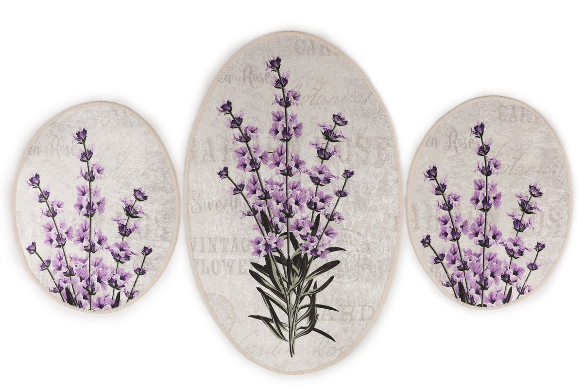 Kupaonski tepisi u setu (3 komada), Lavender
